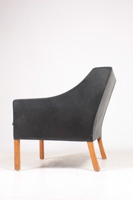 Mid-Century Danish Patinated Leather Lounge Chair by Børge Mogensen for Fredericia, 1960s-FK-682670