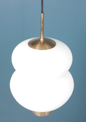 Mid-Century Danish Peanut Pendant Lamp by Bent Karlby for Lyfa, 1960s-FK-736972