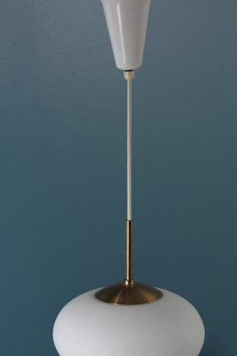 Mid-Century Danish Peanut Pendant Lamp by Bent Karlby for Lyfa, 1960s-FK-594224