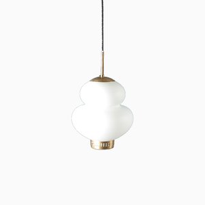 Mid-Century Danish Peanut Pendant Lamp by Bent Karlby for Lyfa, 1960s-FK-594222