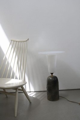 Mid-Century Danish Pottery Lamp in Brass, 1979-FJP-1771590