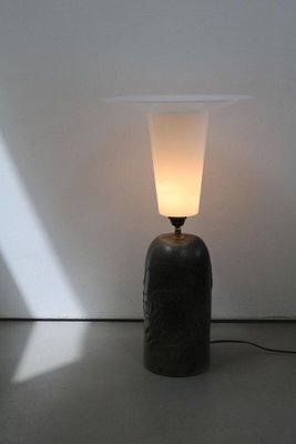 Mid-Century Danish Pottery Lamp in Brass, 1979-FJP-1771590