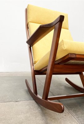 Mid-Century Danish Rocking Chair with Footstool by Poul Volther for Frem Røjle, 1960s, Set of 2-UAH-2041908