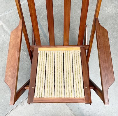 Mid-Century Danish Rocking Chair with Footstool by Poul Volther for Frem Røjle, 1960s, Set of 2-UAH-2041908