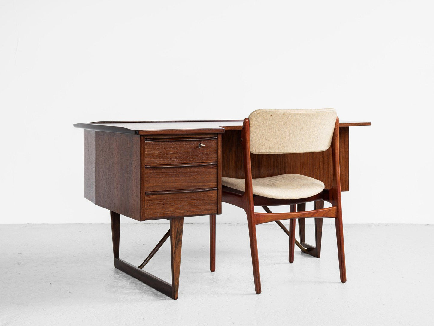 Mid-Century Danish Rosewood Boomerang Desk by Peter Løvig Nielsen, 1960s