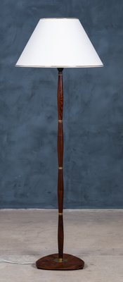 Mid-Century Danish Rosewood & Brass Floor Lamp, 1960s-ZGQ-770164