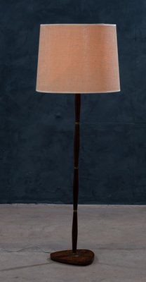 Mid-Century Danish Rosewood & Brass Floor Lamp, 1960s-ZGQ-770164