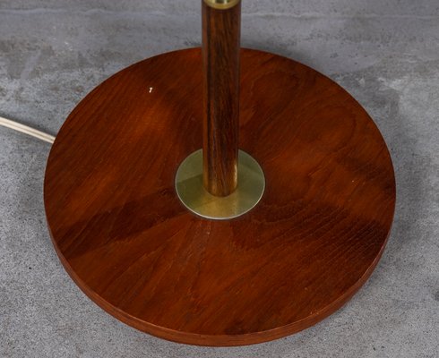 Mid-Century Danish Rosewood & Brass Floor Lamp, 1960s-ZGQ-770159