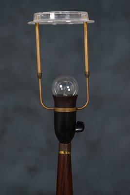 Mid-Century Danish Rosewood & Brass Floor Lamp, 1960s-ZGQ-770164