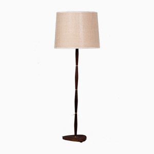 Mid-Century Danish Rosewood & Brass Floor Lamp, 1960s-ZGQ-770164