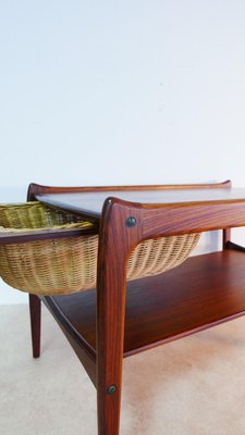 Mid-Century Danish Rosewood Sewing Table-KK-811752