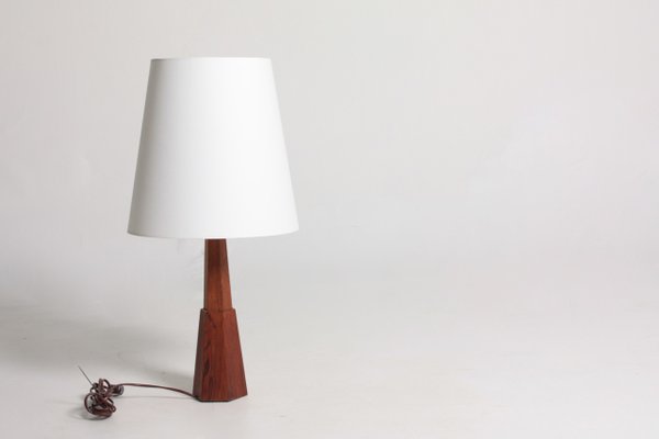 Mid-Century Danish Rosewood Table Lamp, 1950s-FK-549201