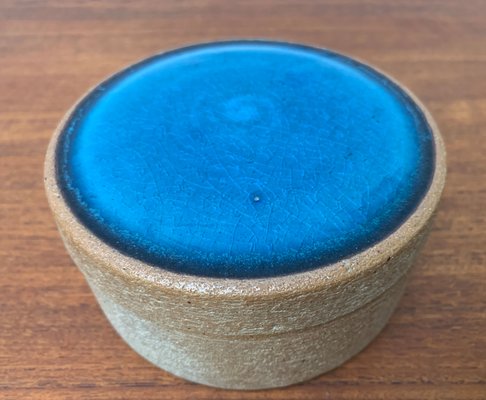 Mid-Century Danish Round Ceramic Box by L. Hjorth for Hjorth Pottery, Denmark-UAH-1107498