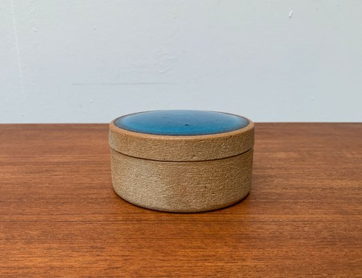 Mid-Century Danish Round Ceramic Box by L. Hjorth for Hjorth Pottery, Denmark-UAH-1107498