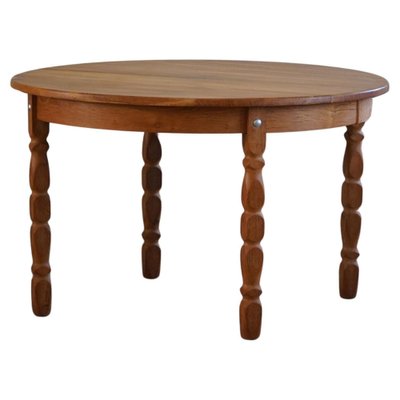 Mid-Century Danish Round Dining Table in Oak with Two Extensions, 1960s-MXF-1721446