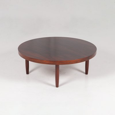 Mid-Century Danish Round Palisander Coffee Table-QVY-901143