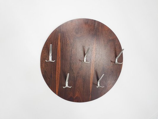 Mid-Century Danish Round Rosewood Coat Rack, 1960s-ZO-2026359