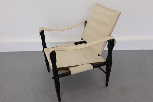 Mid-Century Danish Safari Armchair, 1950s-JWH-671360