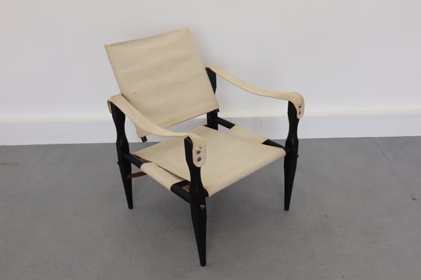 Mid-Century Danish Safari Armchair, 1950s-JWH-671360