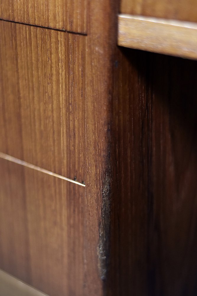 Mid-Century Danish Scandinavian Modern Teak Bilateral Desk, 1960s