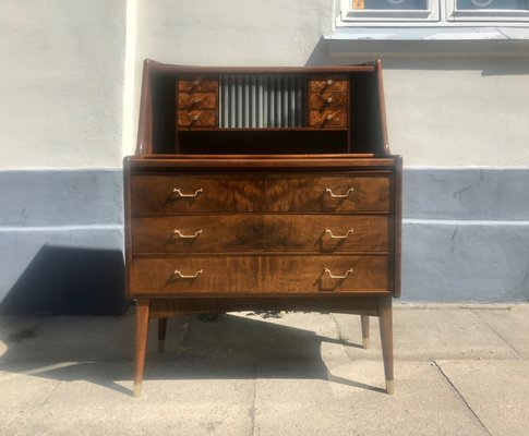 Mid-Century Danish Secretaire in Walnut, 1950s-LCR-681292