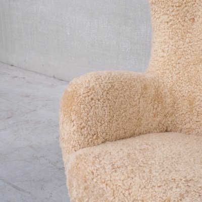 Mid-Century Danish Shearling Teddy Bear Armchair by Mogens Lassen-JRP-1293322