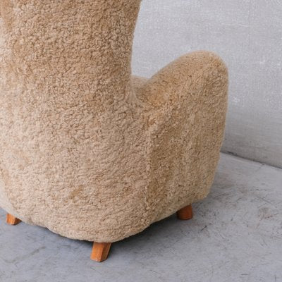 Mid-Century Danish Shearling Teddy Bear Armchair by Mogens Lassen-JRP-1293322