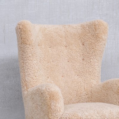 Mid-Century Danish Shearling Teddy Bear Armchair by Mogens Lassen-JRP-1293322