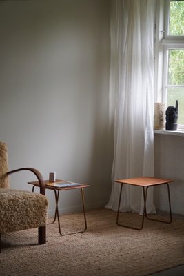 Mid-Century Danish Side Tables in Teak and Steel, 1960s, Set of 2-MXF-1719764