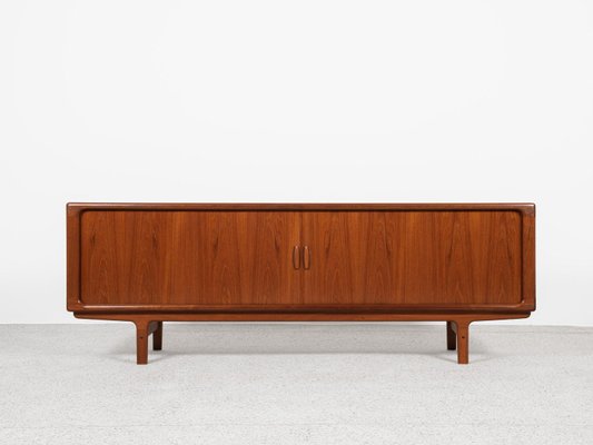 Mid-Century Danish Sideboard in Teak with Tambour Doors attributed to Dyrlund, 1960s-MF-2034062