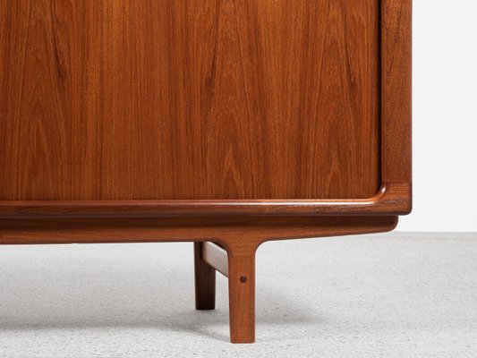 Mid-Century Danish Sideboard in Teak with Tambour Doors attributed to Dyrlund, 1960s-MF-2034062