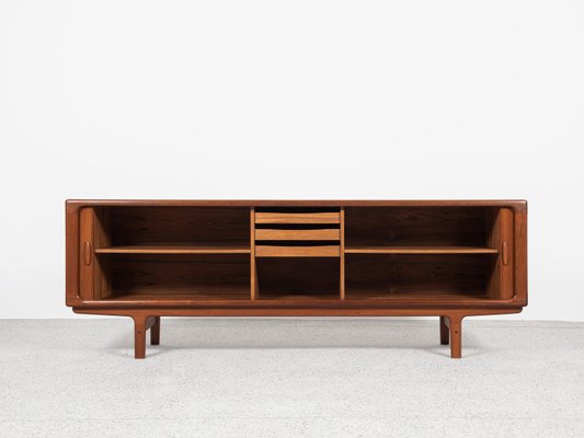 Mid-Century Danish Sideboard in Teak with Tambour Doors attributed to Dyrlund, 1960s-MF-2034062