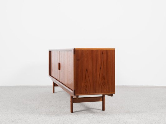 Mid-Century Danish Sideboard in Teak with Tambour Doors attributed to Dyrlund, 1960s-MF-2034062