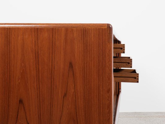 Mid-Century Danish Sideboard in Teak with Tambour Doors attributed to Dyrlund, 1960s-MF-2034062