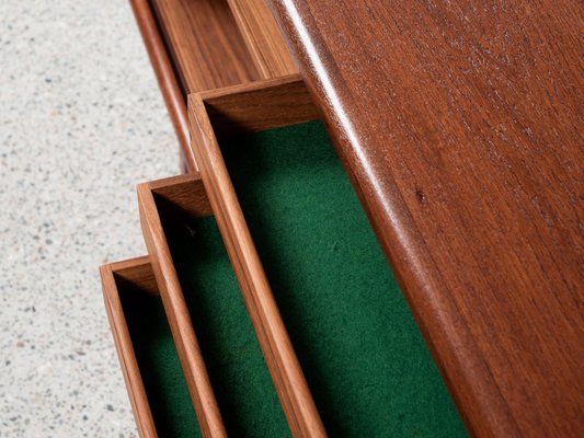 Mid-Century Danish Sideboard in Teak with Tambour Doors attributed to Dyrlund, 1960s-MF-2034062