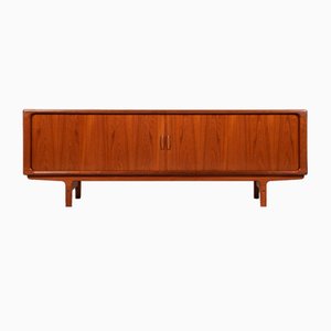 Mid-Century Danish Sideboard in Teak with Tambour Doors attributed to Dyrlund, 1960s-MF-2034062