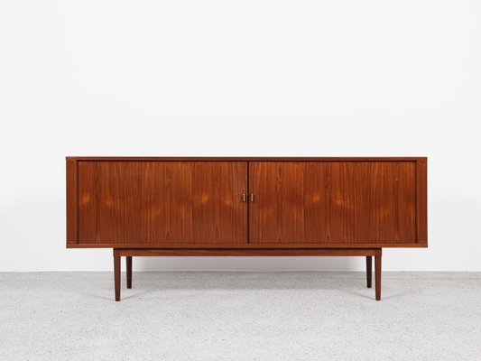 Mid-Century Danish Sideboard in Teak with Tambour Doors attributed to Løvig, 1960s-MF-2034061