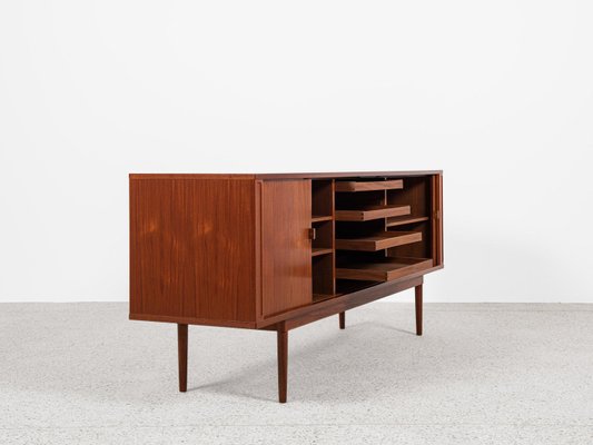 Mid-Century Danish Sideboard in Teak with Tambour Doors attributed to Løvig, 1960s-MF-2034061