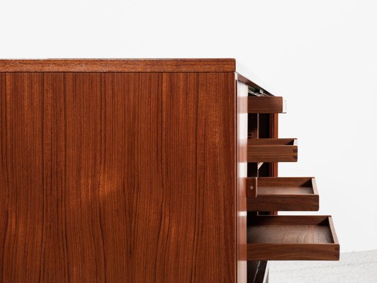 Mid-Century Danish Sideboard in Teak with Tambour Doors attributed to Løvig, 1960s-MF-2034061