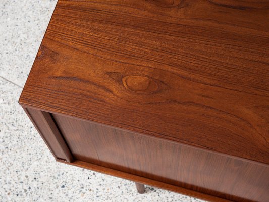 Mid-Century Danish Sideboard in Teak with Tambour Doors attributed to Løvig, 1960s-MF-2034061