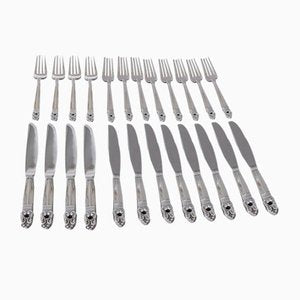 Mid-Century Danish Silver Cutlery Set from Royal Danish, Set of 24-DQ-580222