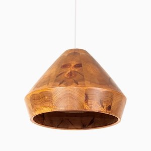 Mid-Century Danish Solid Pine Ceiling Lamp, 1960s-FK-1154202