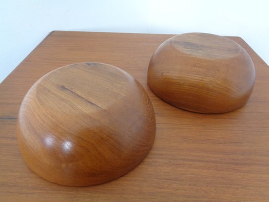 Mid-Century Danish Solid Teak Bowls, 1960s, Set of 2-RDW-845317