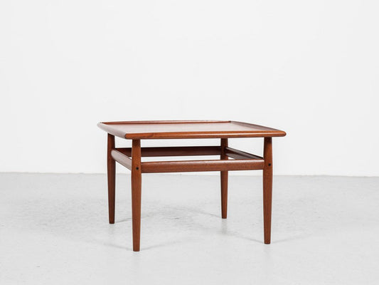 Mid-Century Danish Square Coffee Table in Teak attributed to Grete Jalk for Glostrup, 1960s