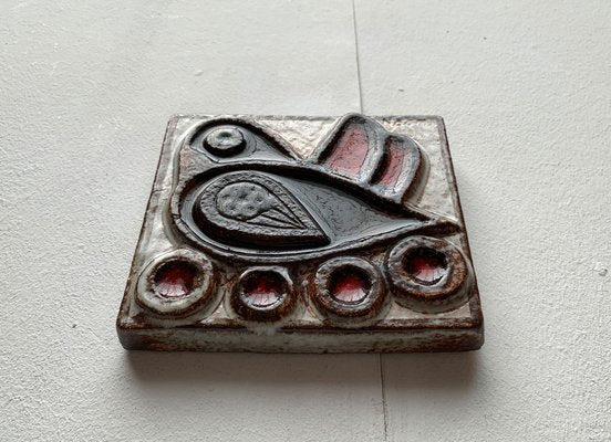 Mid-Century Danish Stoneware Bird Wall Plate by Noomi Backhausen for Søholm, 1960s-UAH-1341984