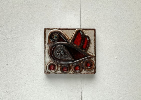 Mid-Century Danish Stoneware Bird Wall Plate by Noomi Backhausen for Søholm, 1960s-UAH-1341984