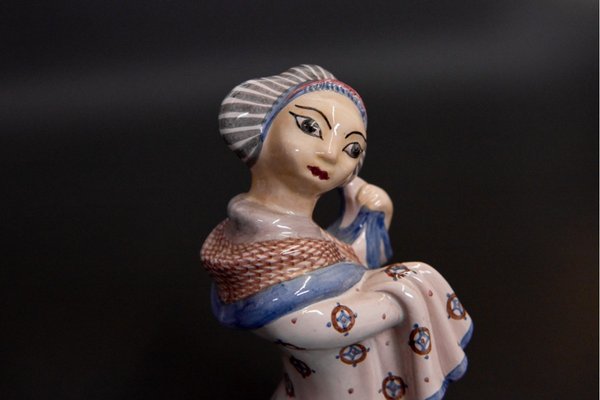 Mid-Century Danish Stoneware Geisha Figurine from L. Hjorth-BXB-717251