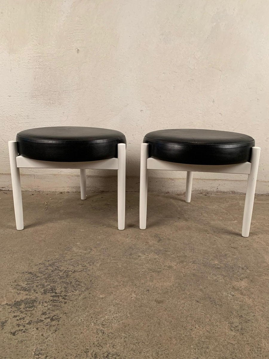 Mid-Century Danish Stools by Hugo Frandsen for Spøttrup, Set of 2