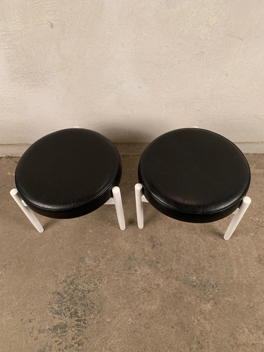 Mid-Century Danish Stools by Hugo Frandsen for Spøttrup, Set of 2