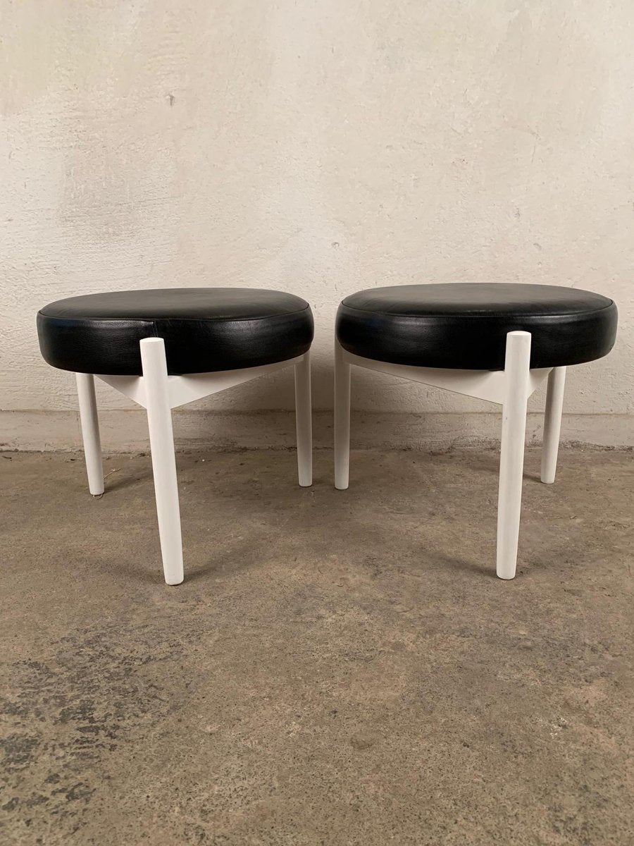 Mid-Century Danish Stools by Hugo Frandsen for Spøttrup, Set of 2